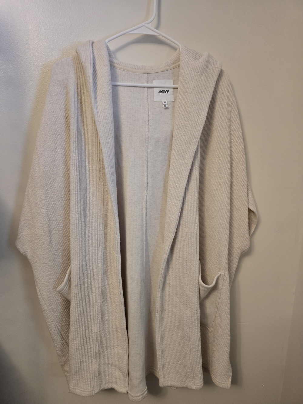 Aerie Waffle Shawl Cape Cream Color Size XS #403